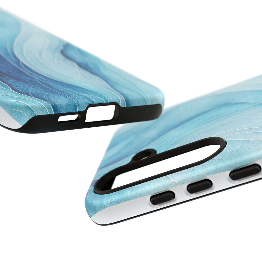 Abstract Waves Phone Case, Artistic Phone Cover, Ocean Vibe Case, Gift for Tech Lovers, Unique Mobile Accessories - bzbuzzbee
