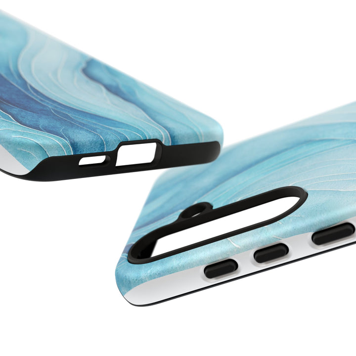 Abstract Waves Phone Case, Artistic Phone Cover, Ocean Vibe Case, Gift for Tech Lovers, Unique Mobile Accessories - bzbuzzbee