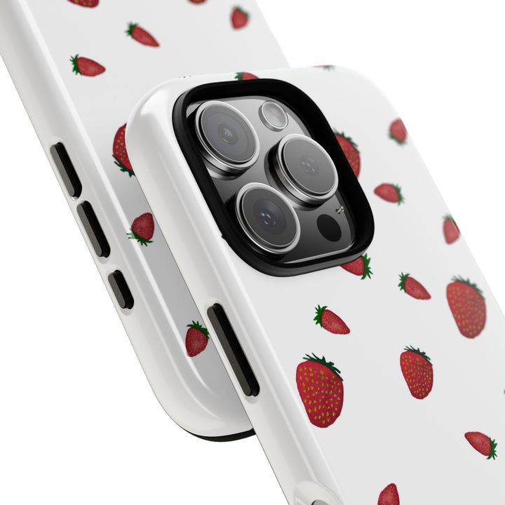 Strawberry Phone Case - Tough Cases, Cute Phone Cover, Berry Aesthetic, Gifts for Fruit Lovers, Summer Accessories - bzbuzzbee
