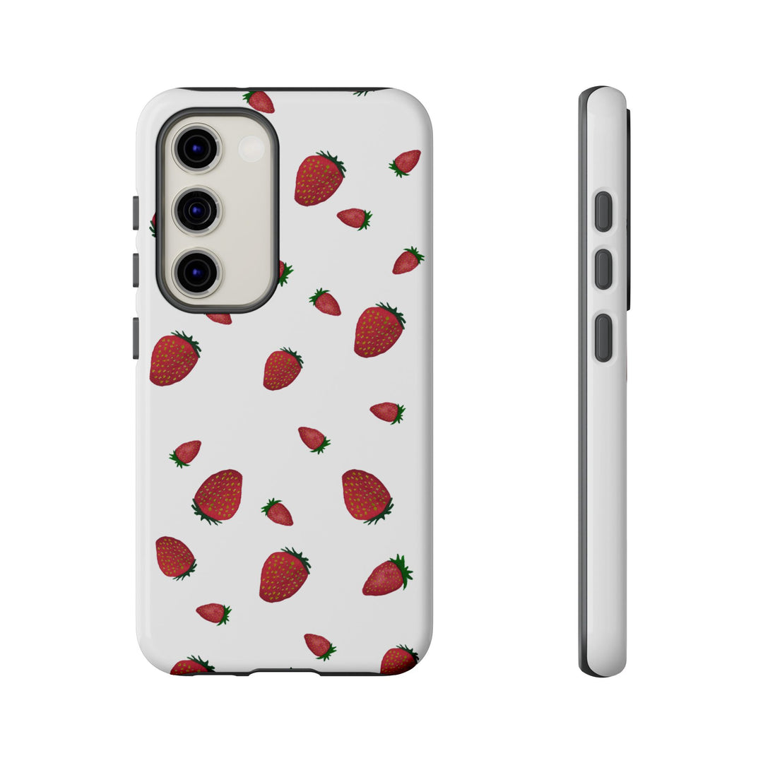 Strawberry Phone Case - Tough Cases, Cute Phone Cover, Berry Aesthetic, Gifts for Fruit Lovers, Summer Accessories - bzbuzzbee