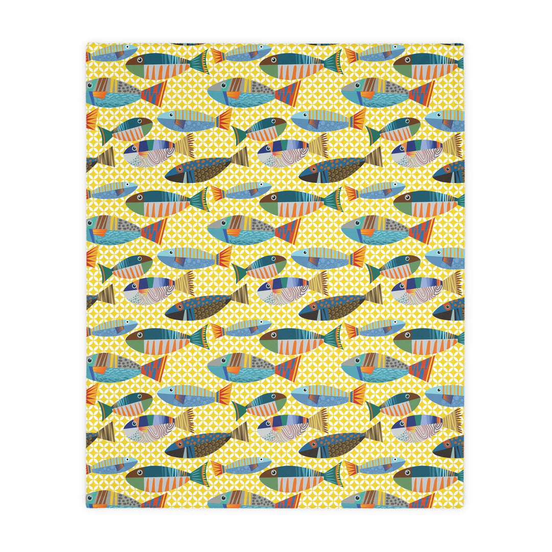 Colorful Fish Microfiber Blanket - bzbuzzbee
