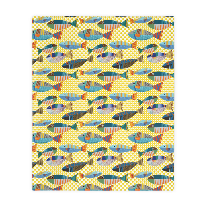 Colorful Fish Microfiber Blanket - bzbuzzbee