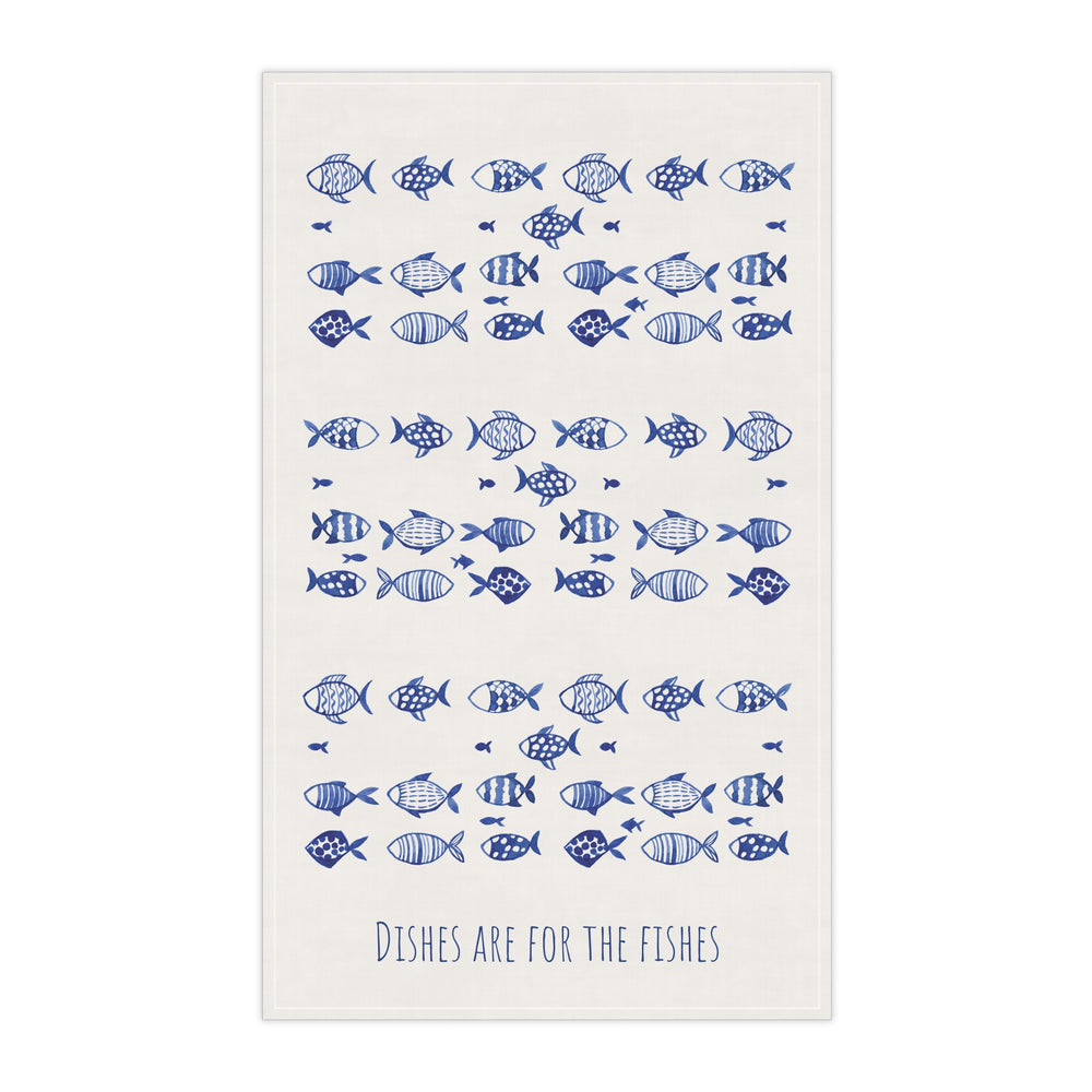 Dishes Are For the Fishes Kitchen Towel - bzbuzzbee