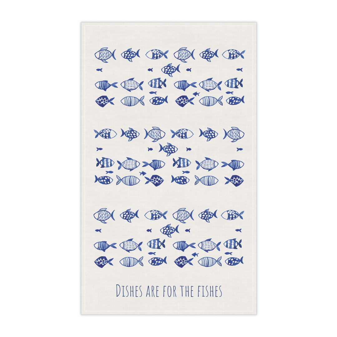 Dishes Are For the Fishes Kitchen Towel - bzbuzzbee