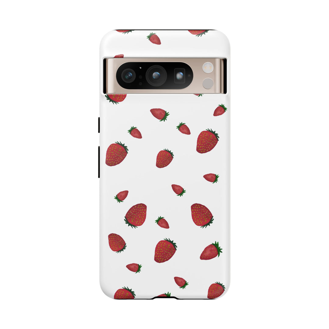 Strawberry Phone Case - Tough Cases, Cute Phone Cover, Berry Aesthetic, Gifts for Fruit Lovers, Summer Accessories - bzbuzzbee