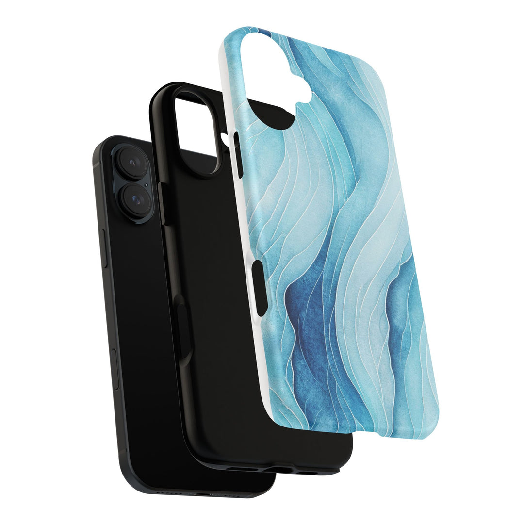 Abstract Waves Phone Case, Artistic Phone Cover, Ocean Vibe Case, Gift for Tech Lovers, Unique Mobile Accessories - bzbuzzbee