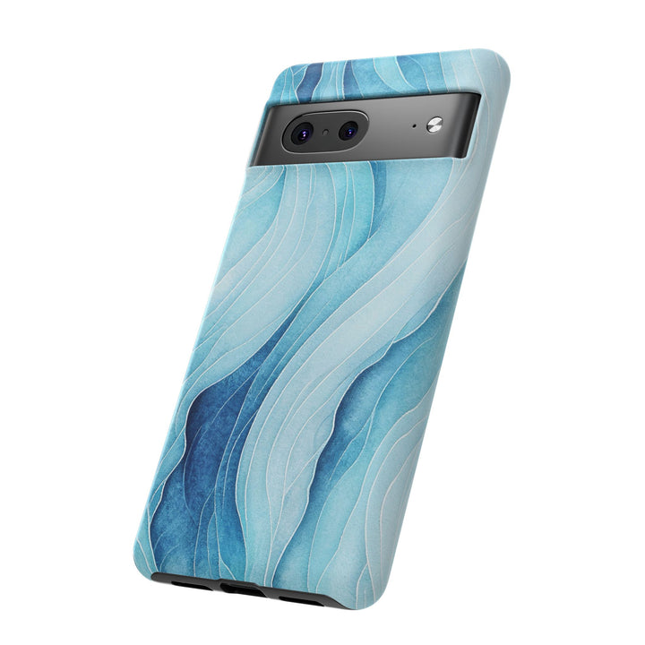 Abstract Waves Phone Case, Artistic Phone Cover, Ocean Vibe Case, Gift for Tech Lovers, Unique Mobile Accessories - bzbuzzbee