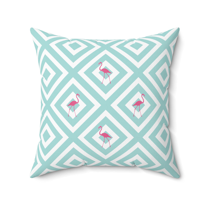 Flamingo Geometric Pillow - bzbuzzbee