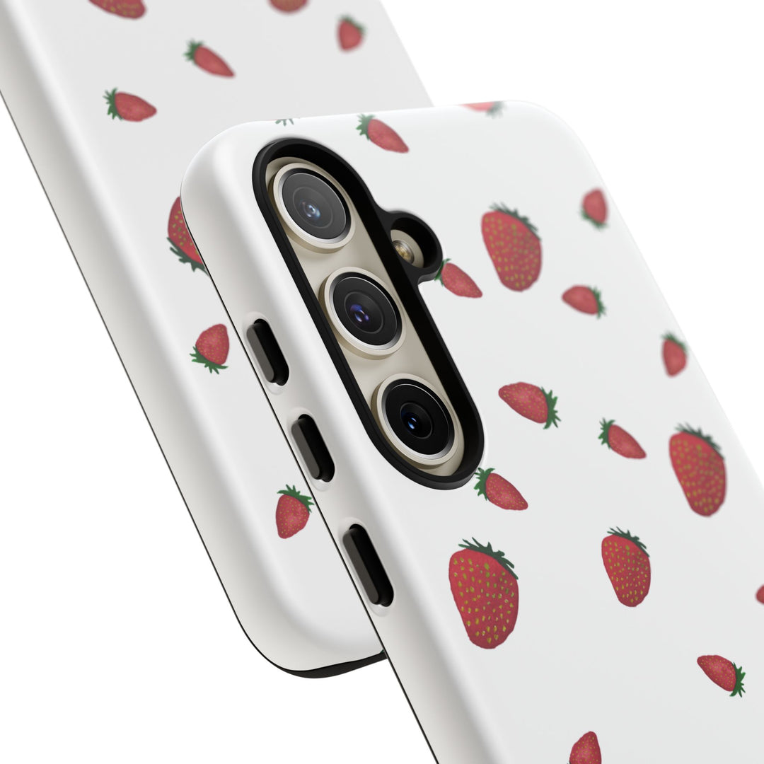 Strawberry Phone Case - Tough Cases, Cute Phone Cover, Berry Aesthetic, Gifts for Fruit Lovers, Summer Accessories - bzbuzzbee