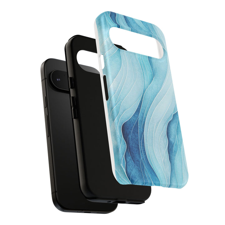 Abstract Waves Phone Case, Artistic Phone Cover, Ocean Vibe Case, Gift for Tech Lovers, Unique Mobile Accessories - bzbuzzbee