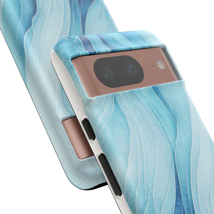 Abstract Waves Phone Case, Artistic Phone Cover, Ocean Vibe Case, Gift for Tech Lovers, Unique Mobile Accessories - bzbuzzbee