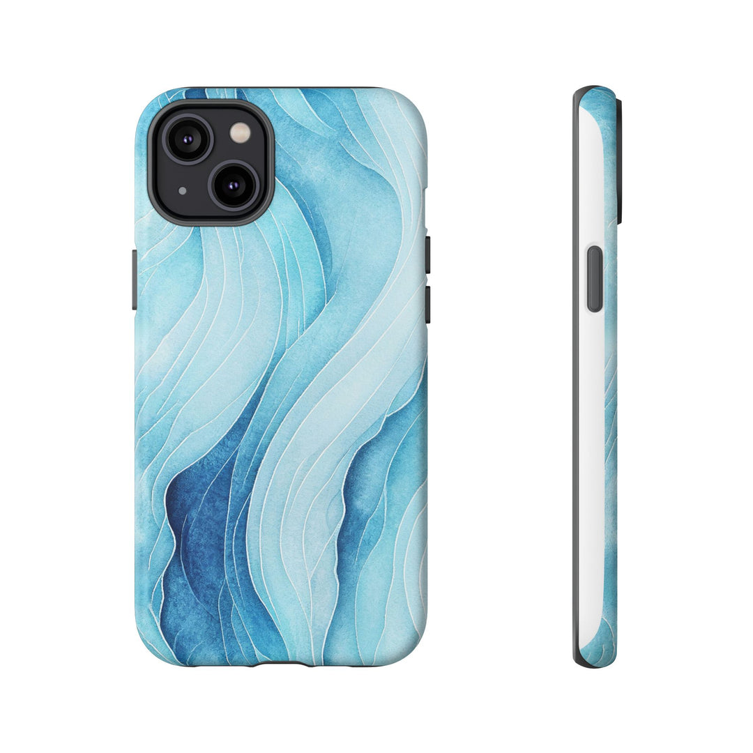 Abstract Waves Phone Case, Artistic Phone Cover, Ocean Vibe Case, Gift for Tech Lovers, Unique Mobile Accessories - bzbuzzbee