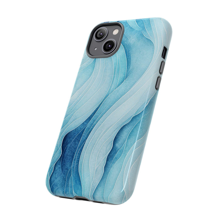 Abstract Waves Phone Case, Artistic Phone Cover, Ocean Vibe Case, Gift for Tech Lovers, Unique Mobile Accessories - bzbuzzbee
