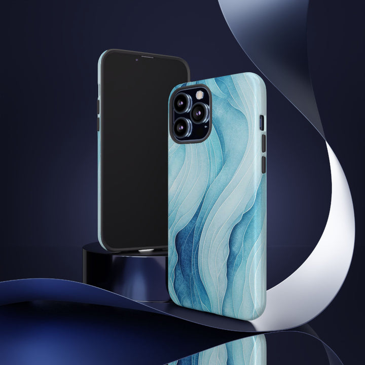 Abstract Waves Phone Case, Artistic Phone Cover, Ocean Vibe Case, Gift for Tech Lovers, Unique Mobile Accessories - bzbuzzbee