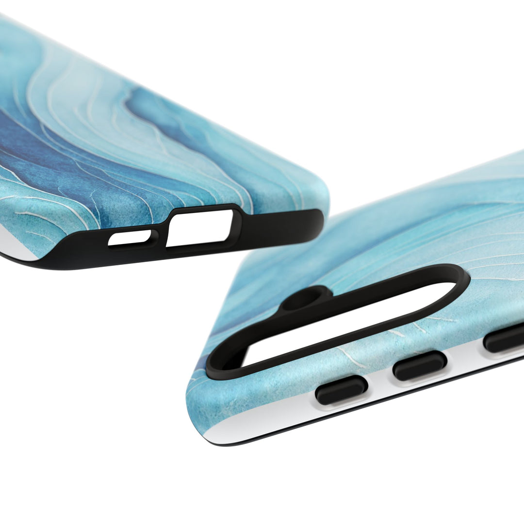 Abstract Waves Phone Case, Artistic Phone Cover, Ocean Vibe Case, Gift for Tech Lovers, Unique Mobile Accessories - bzbuzzbee