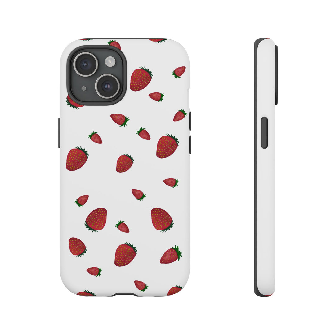 Strawberry Phone Case - Tough Cases, Cute Phone Cover, Berry Aesthetic, Gifts for Fruit Lovers, Summer Accessories - bzbuzzbee