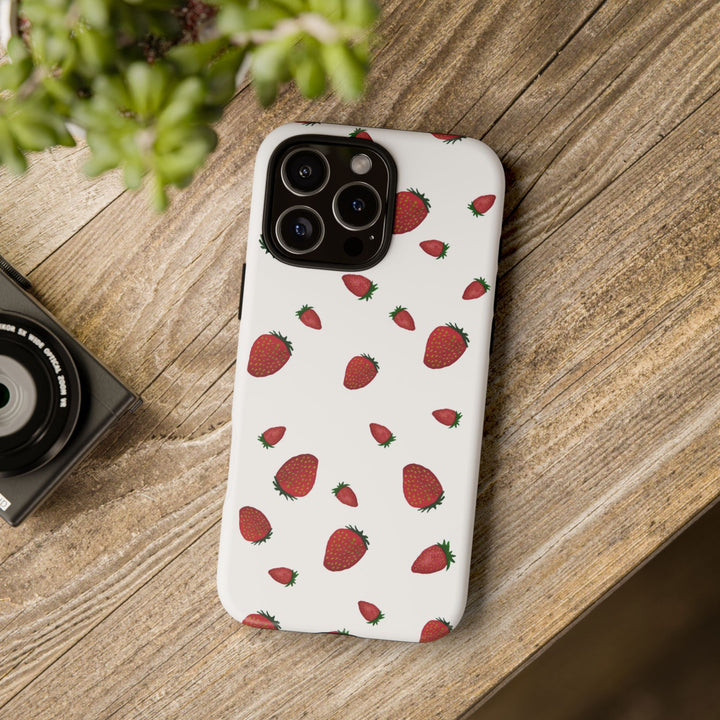 Strawberry Phone Case - Tough Cases, Cute Phone Cover, Berry Aesthetic, Gifts for Fruit Lovers, Summer Accessories - bzbuzzbee