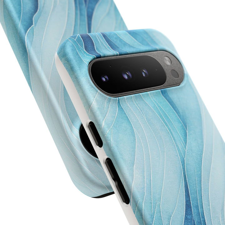 Abstract Waves Phone Case, Artistic Phone Cover, Ocean Vibe Case, Gift for Tech Lovers, Unique Mobile Accessories - bzbuzzbee