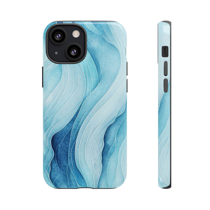 Abstract Waves Phone Case, Artistic Phone Cover, Ocean Vibe Case, Gift for Tech Lovers, Unique Mobile Accessories - bzbuzzbee
