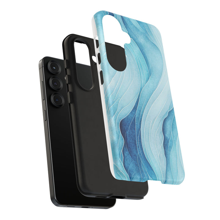Abstract Waves Phone Case, Artistic Phone Cover, Ocean Vibe Case, Gift for Tech Lovers, Unique Mobile Accessories - bzbuzzbee