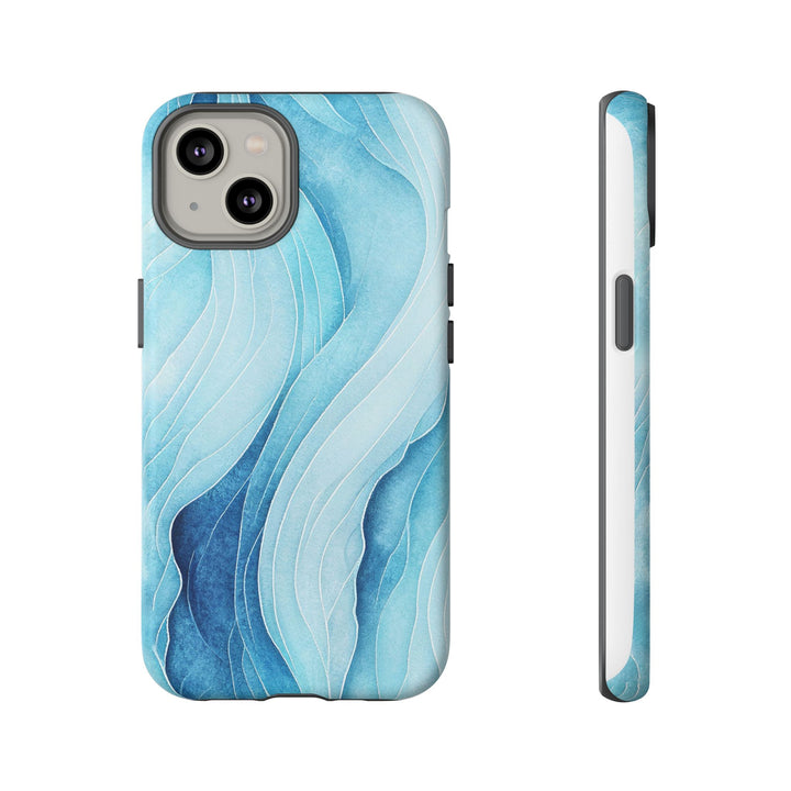 Abstract Waves Phone Case, Artistic Phone Cover, Ocean Vibe Case, Gift for Tech Lovers, Unique Mobile Accessories - bzbuzzbee