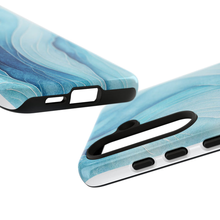 Abstract Waves Phone Case, Artistic Phone Cover, Ocean Vibe Case, Gift for Tech Lovers, Unique Mobile Accessories - bzbuzzbee