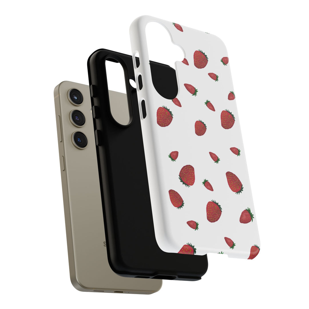 Strawberry Phone Case - Tough Cases, Cute Phone Cover, Berry Aesthetic, Gifts for Fruit Lovers, Summer Accessories - bzbuzzbee