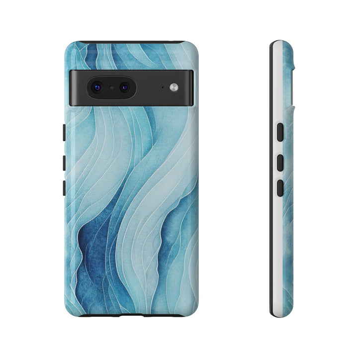 Abstract Waves Phone Case, Artistic Phone Cover, Ocean Vibe Case, Gift for Tech Lovers, Unique Mobile Accessories - bzbuzzbee