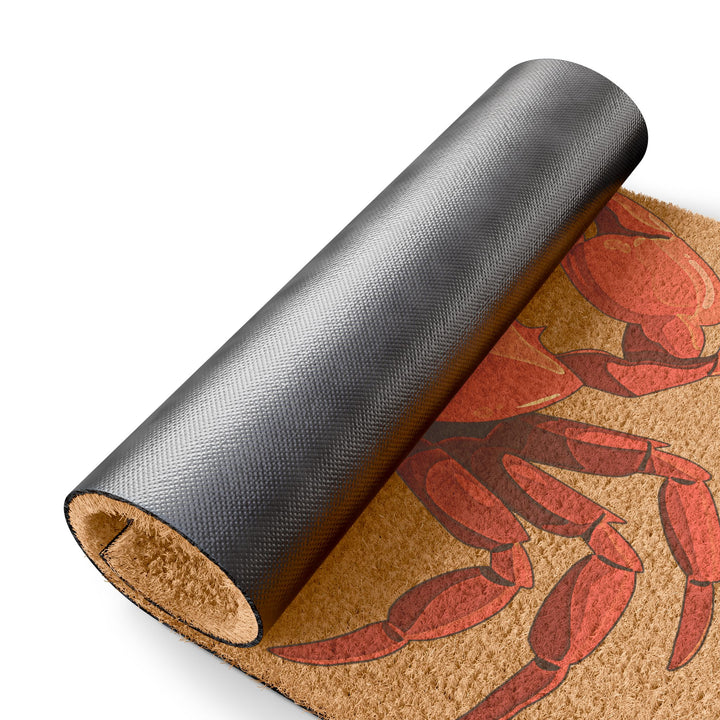 Red Crab “Get Your Claws Inside” Doormat - bzbuzzbee