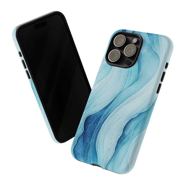 Abstract Waves Phone Case, Artistic Phone Cover, Ocean Vibe Case, Gift for Tech Lovers, Unique Mobile Accessories - bzbuzzbee