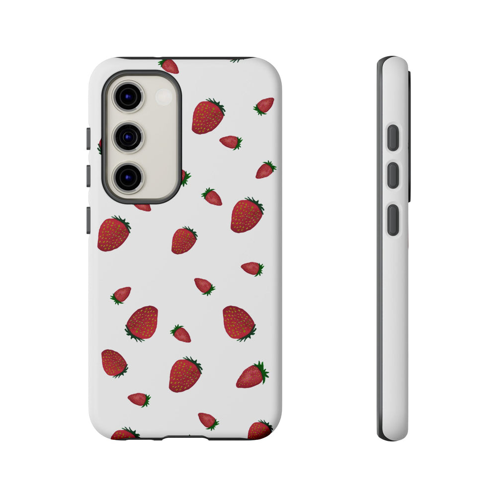 Strawberry Phone Case - Tough Cases, Cute Phone Cover, Berry Aesthetic, Gifts for Fruit Lovers, Summer Accessories - bzbuzzbee