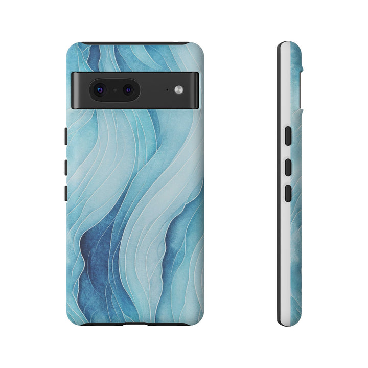 Abstract Waves Phone Case, Artistic Phone Cover, Ocean Vibe Case, Gift for Tech Lovers, Unique Mobile Accessories - bzbuzzbee