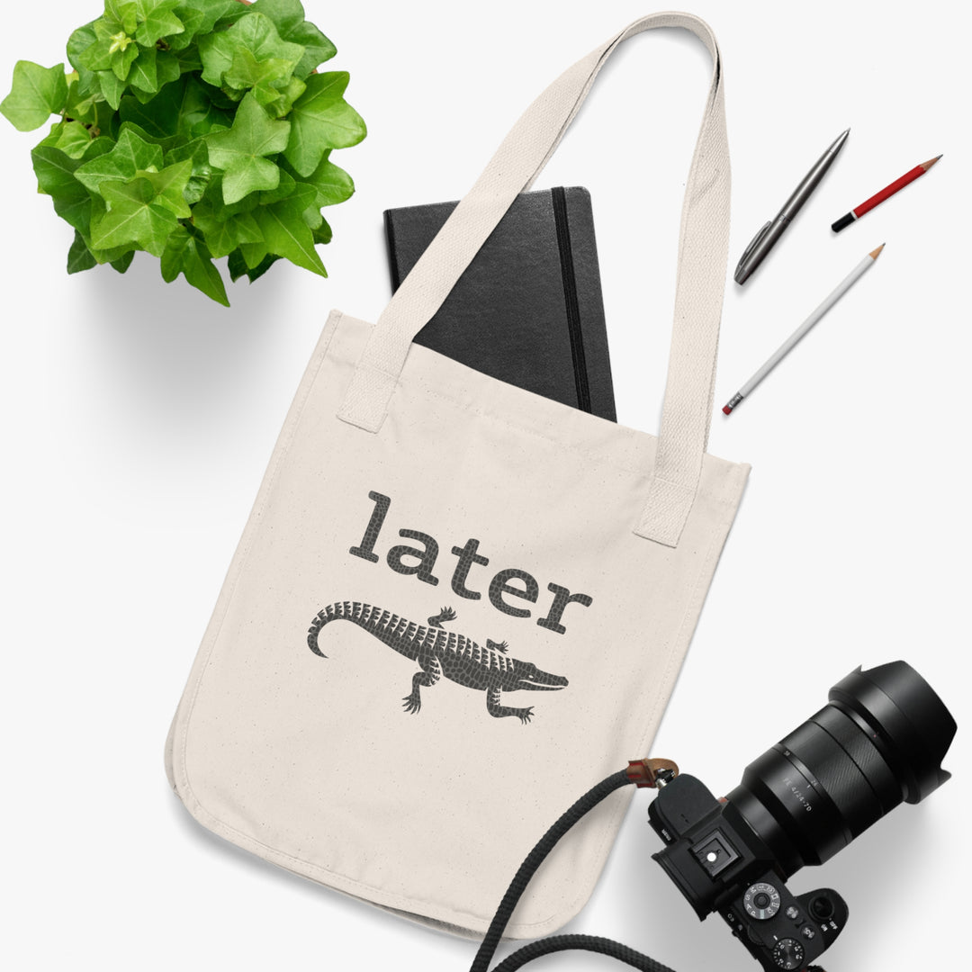 Later Gator Canvas Tote Bag - bzbuzzbee