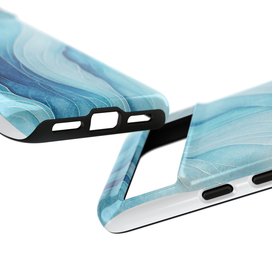 Abstract Waves Phone Case, Artistic Phone Cover, Ocean Vibe Case, Gift for Tech Lovers, Unique Mobile Accessories - bzbuzzbee