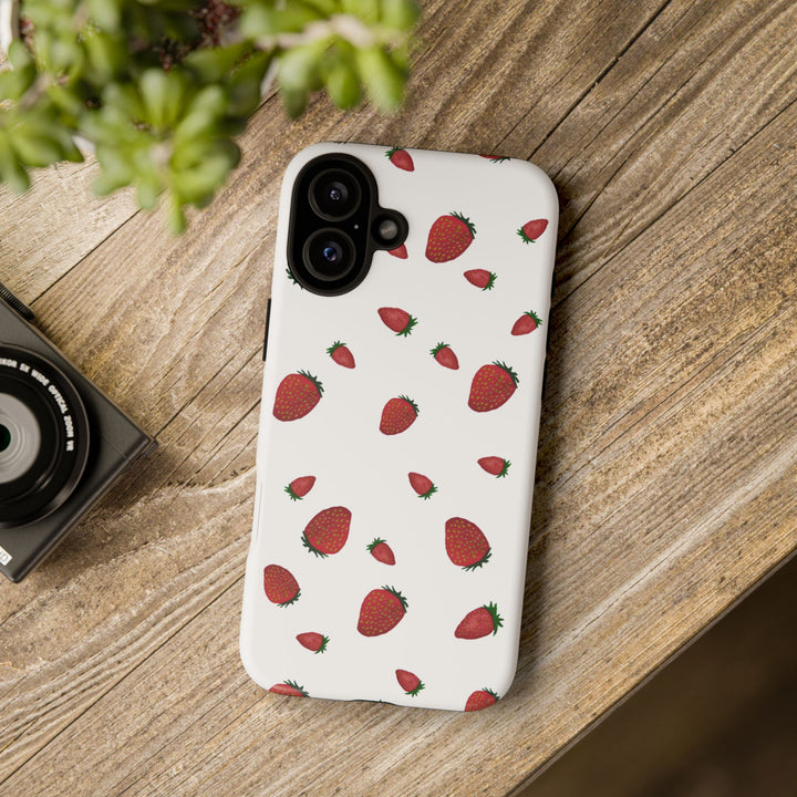 Strawberry Phone Case - Tough Cases, Cute Phone Cover, Berry Aesthetic, Gifts for Fruit Lovers, Summer Accessories - bzbuzzbee