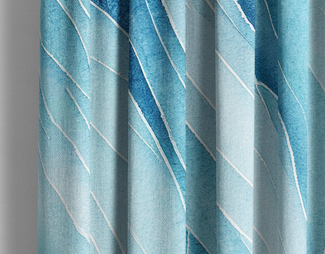 Blue Wave Coastal Blackout Curtains - bzbuzzbee