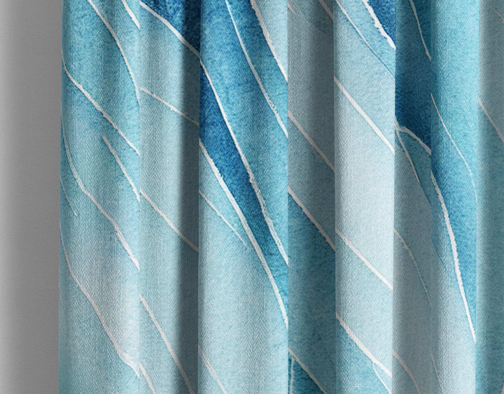 Blue Wave Coastal Blackout Curtains - bzbuzzbee