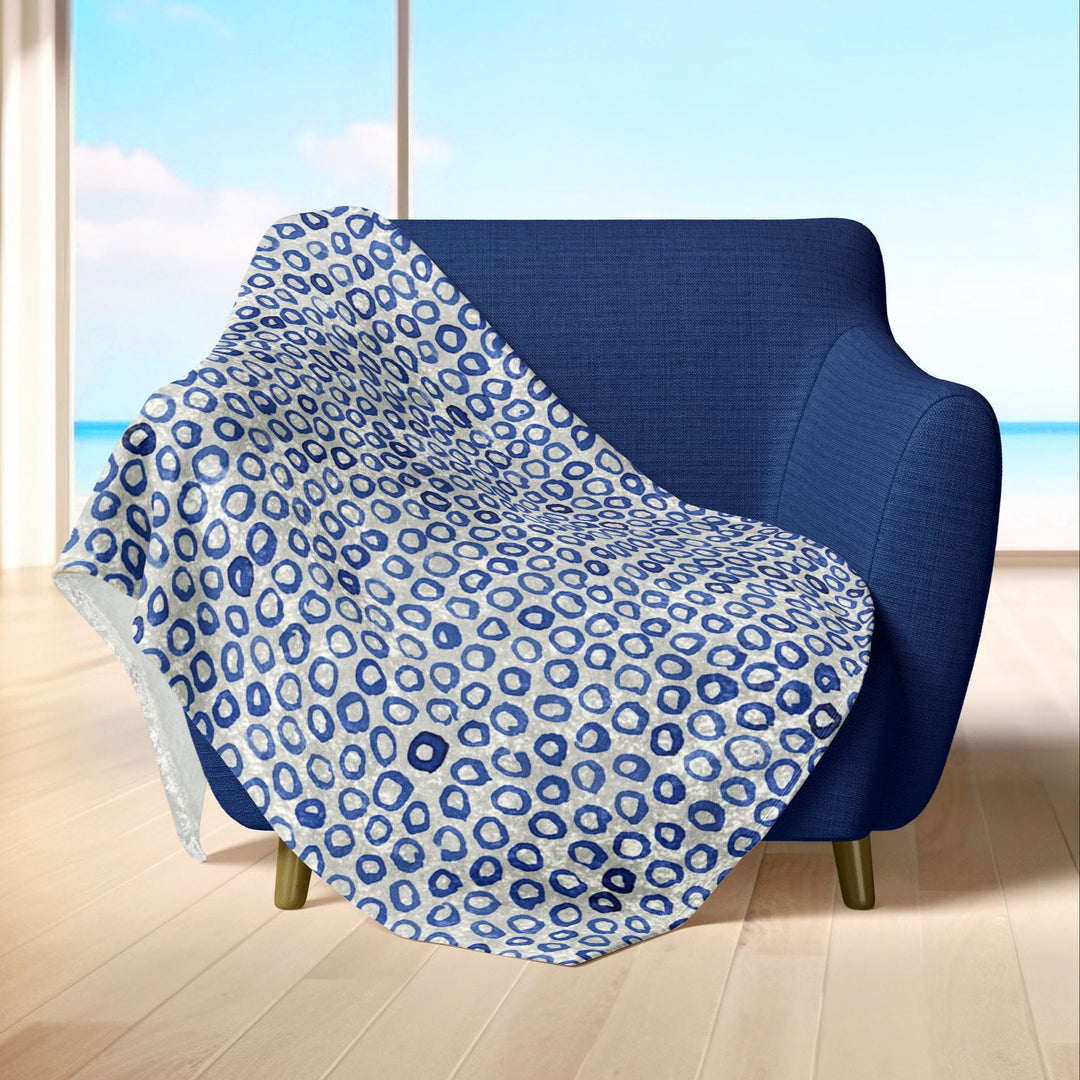 Polka Dot Ocean Velvet Blanket - bzbuzzbee