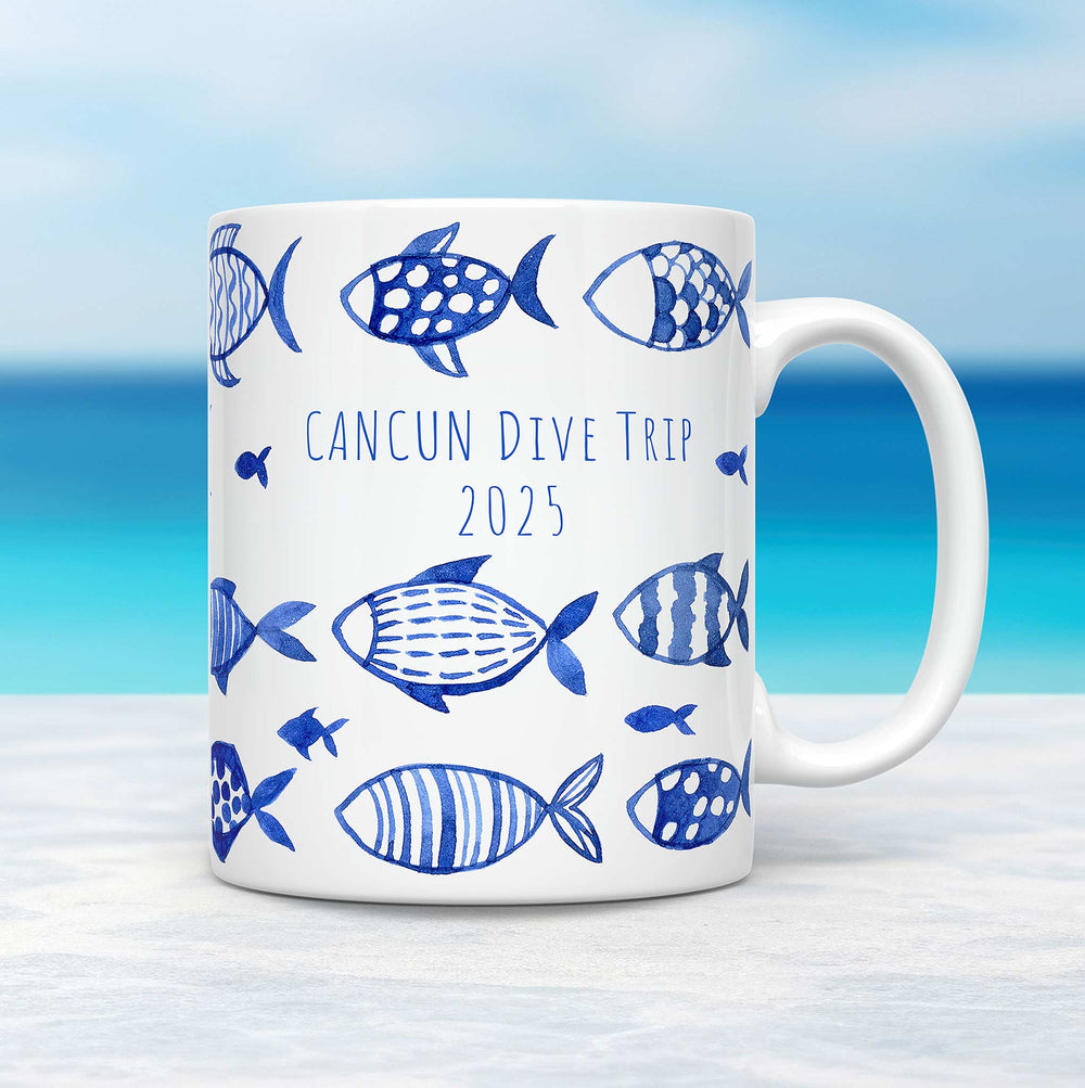 Blue Fish Mug - bzbuzzbee