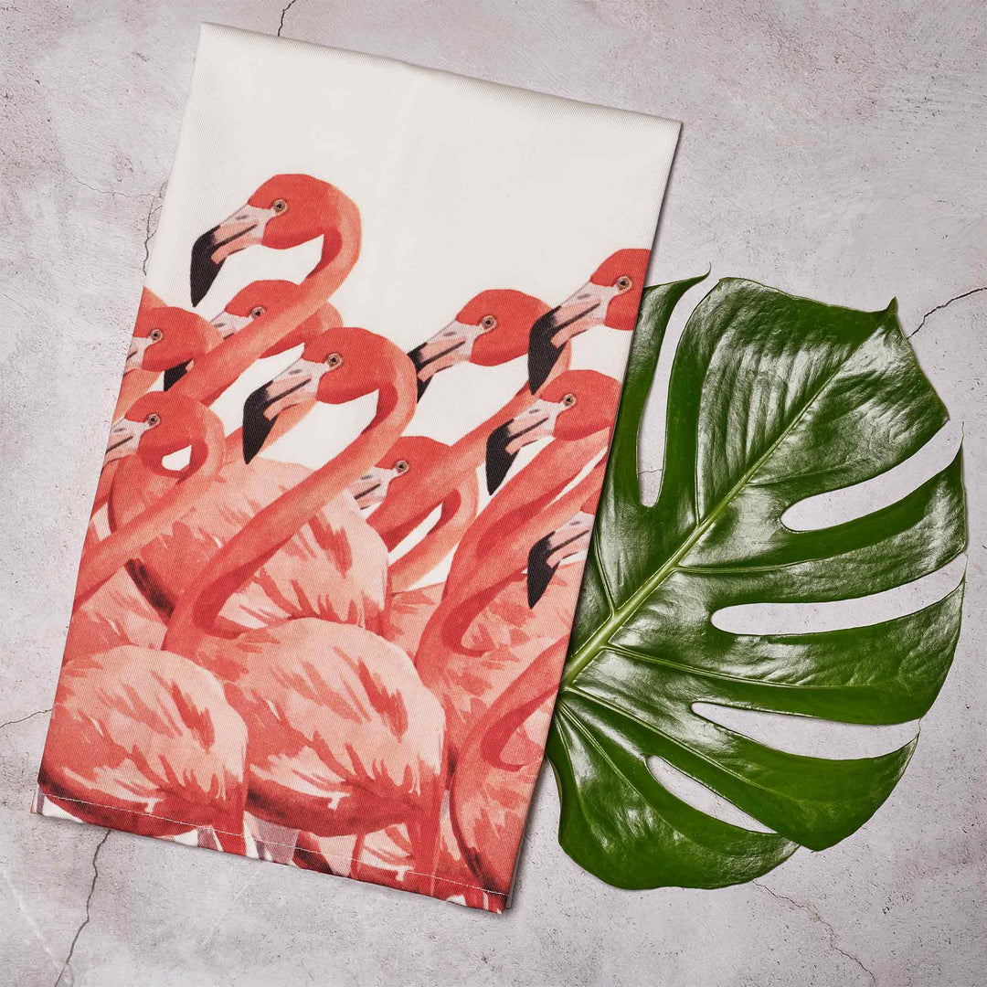 Flamingo Kitchen Tea Towel - bzbuzzbee