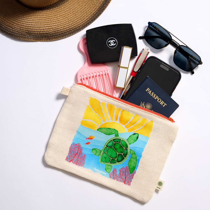 Sea Turtle Zip Pouch - bzbuzzbee