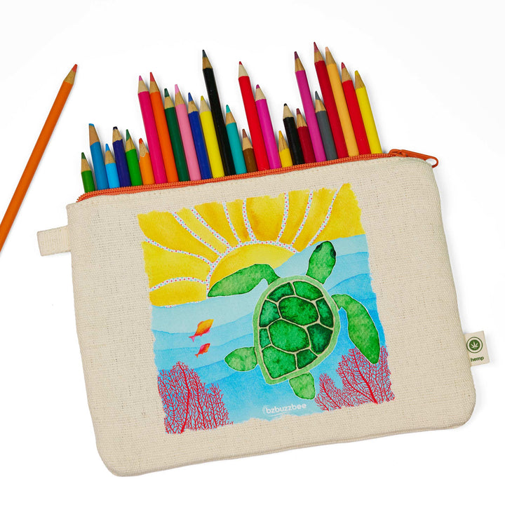Sea Turtle Zip Pouch - bzbuzzbee