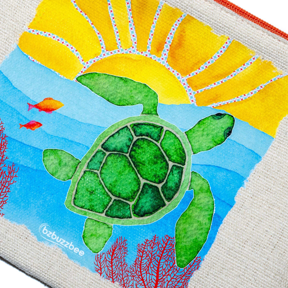 Sea Turtle Zip Pouch - bzbuzzbee