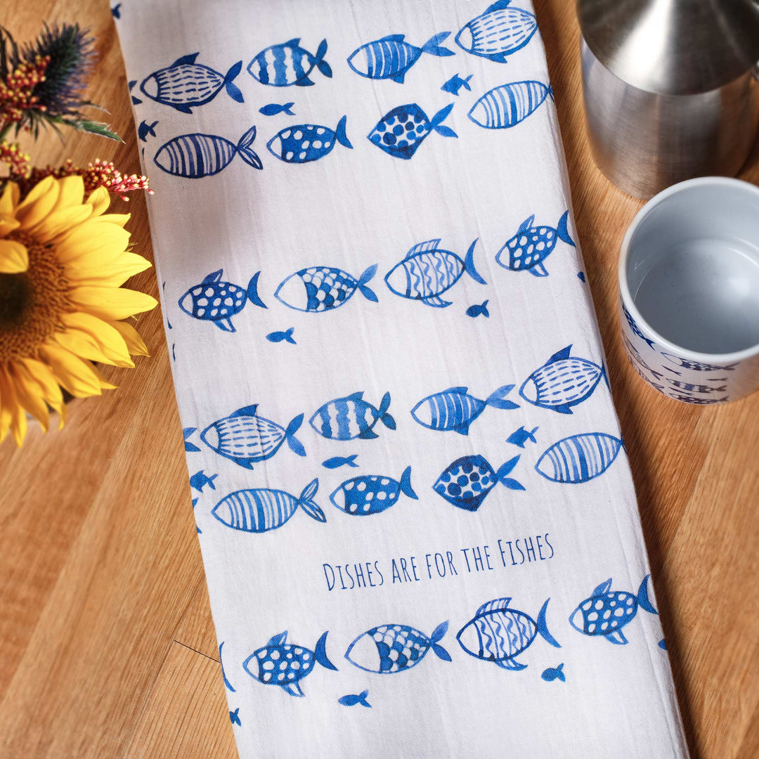 Watercolor Fish Tea Towel - bzbuzzbee