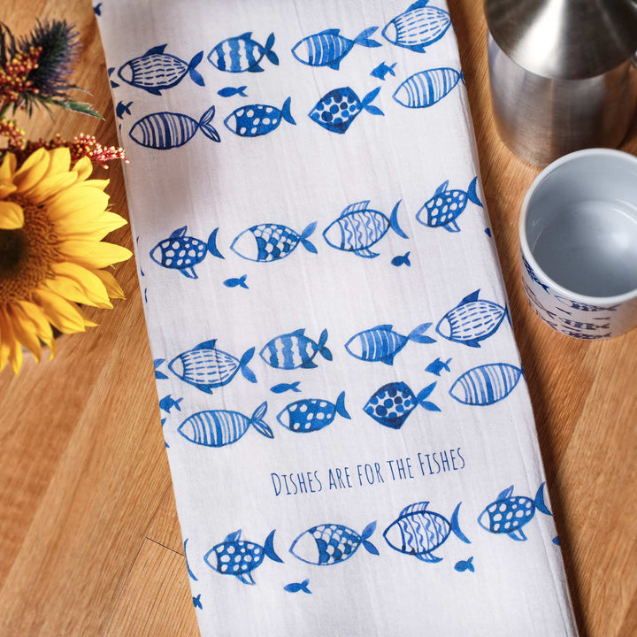 Watercolor Fish Tea Towel - bzbuzzbee