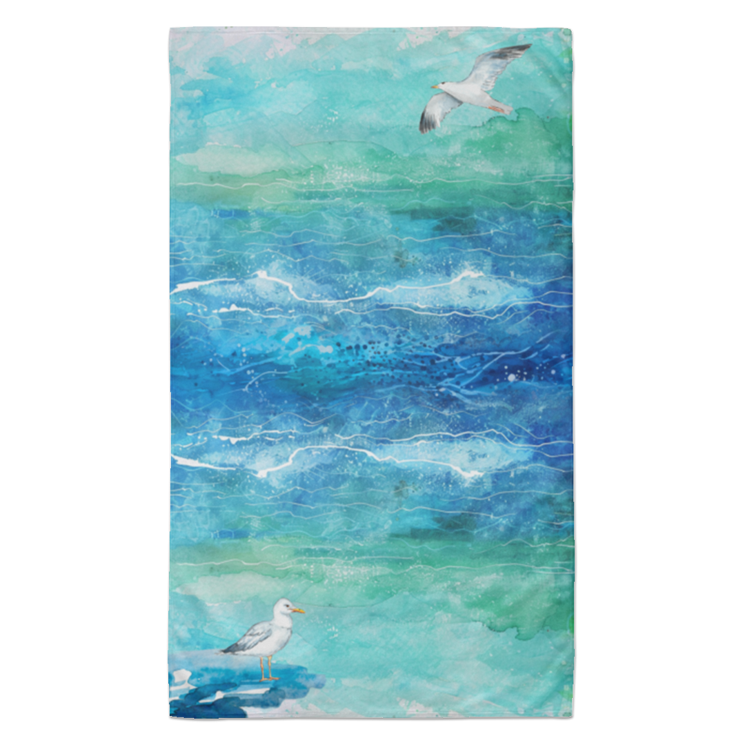 Seagull Watercolor Towel - bzbuzzbee
