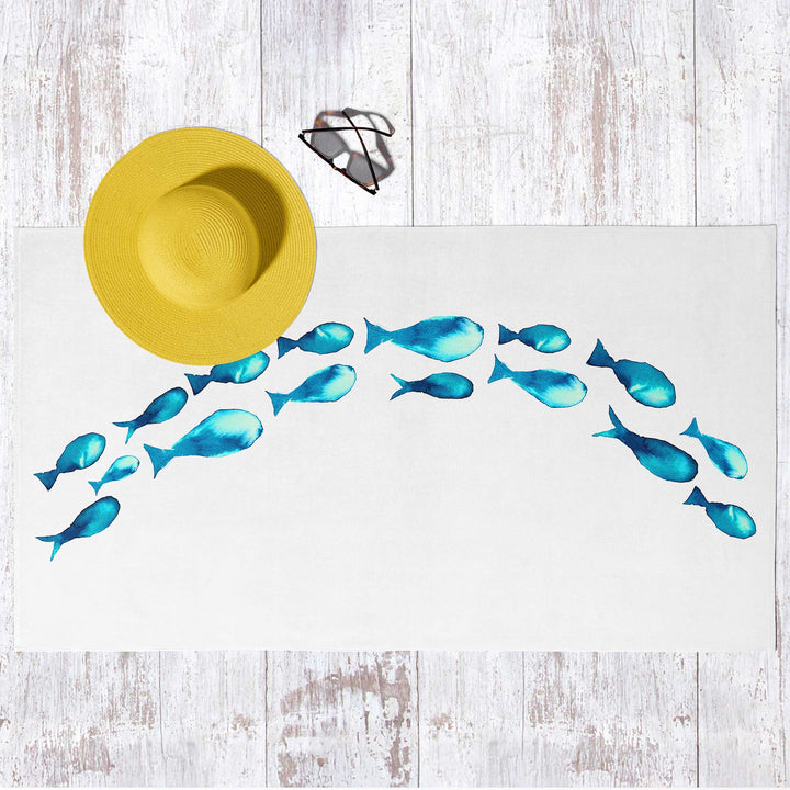 Fish Wave Beach Towel - bzbuzzbee