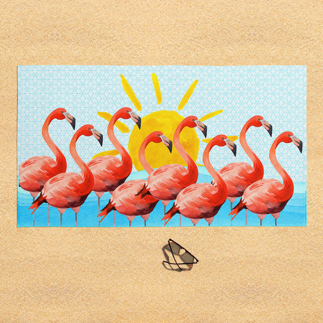 Flamingo Flock & Sun Towel - bzbuzzbee