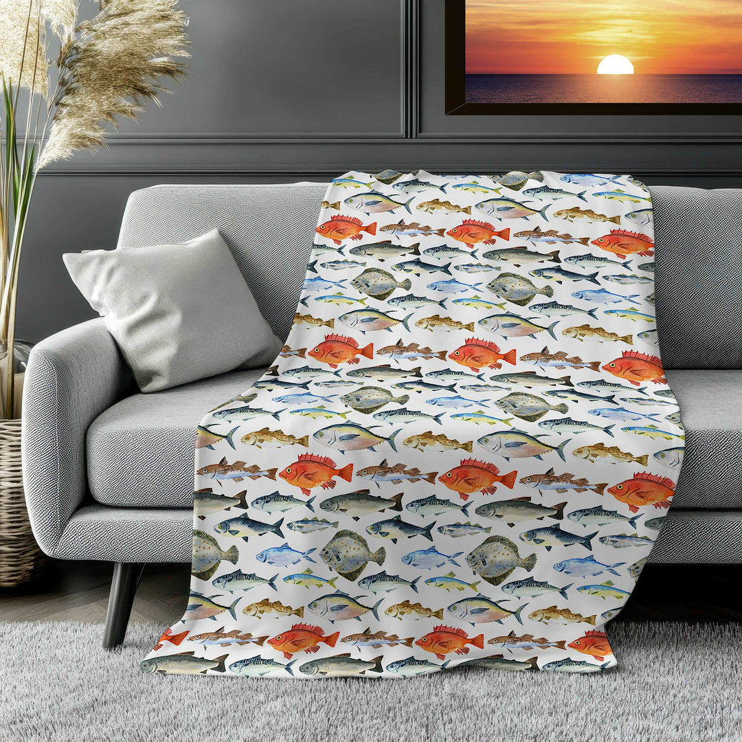Fish Velvet Blanket - bzbuzzbee