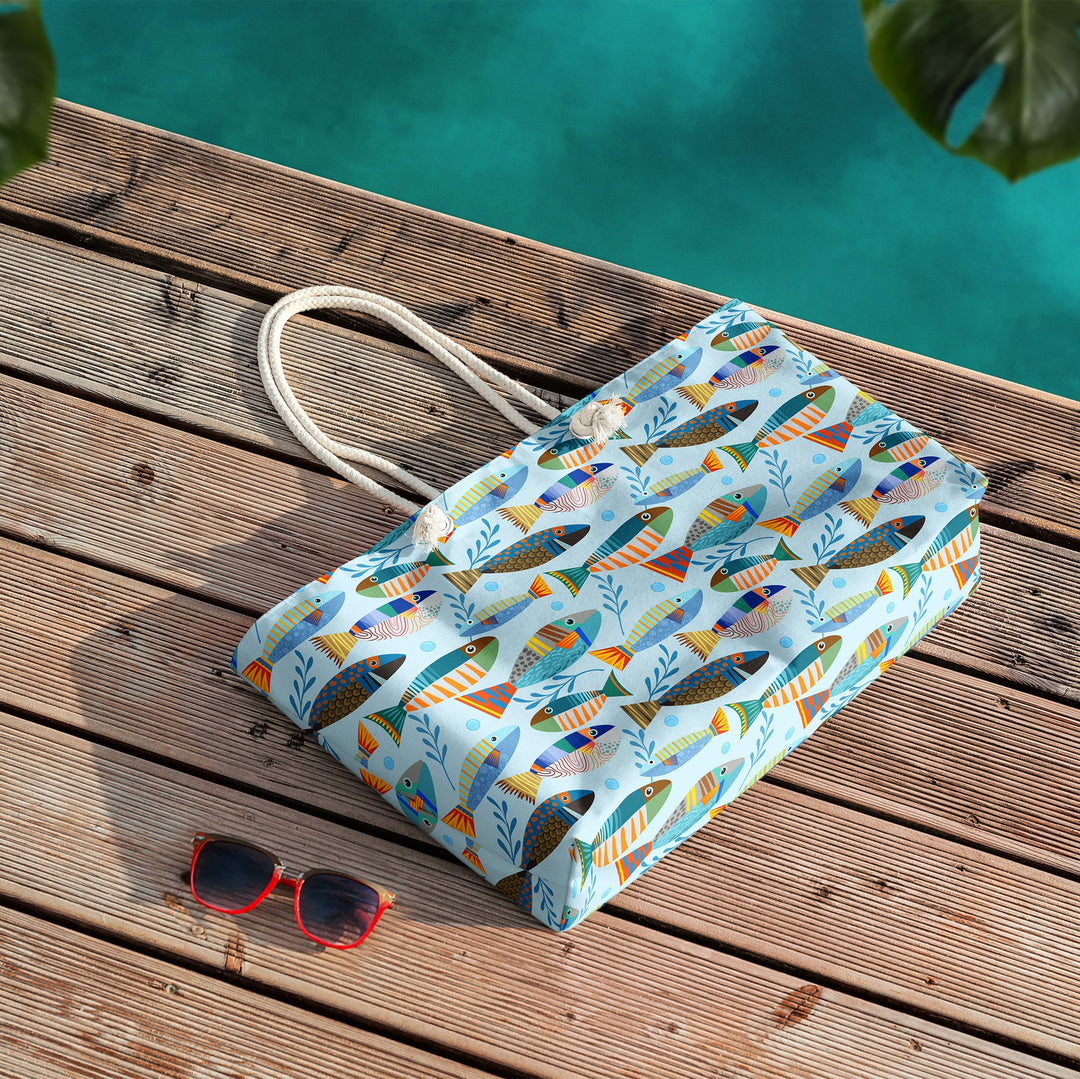 Fish Pattern Tote Bag - bzbuzzbee